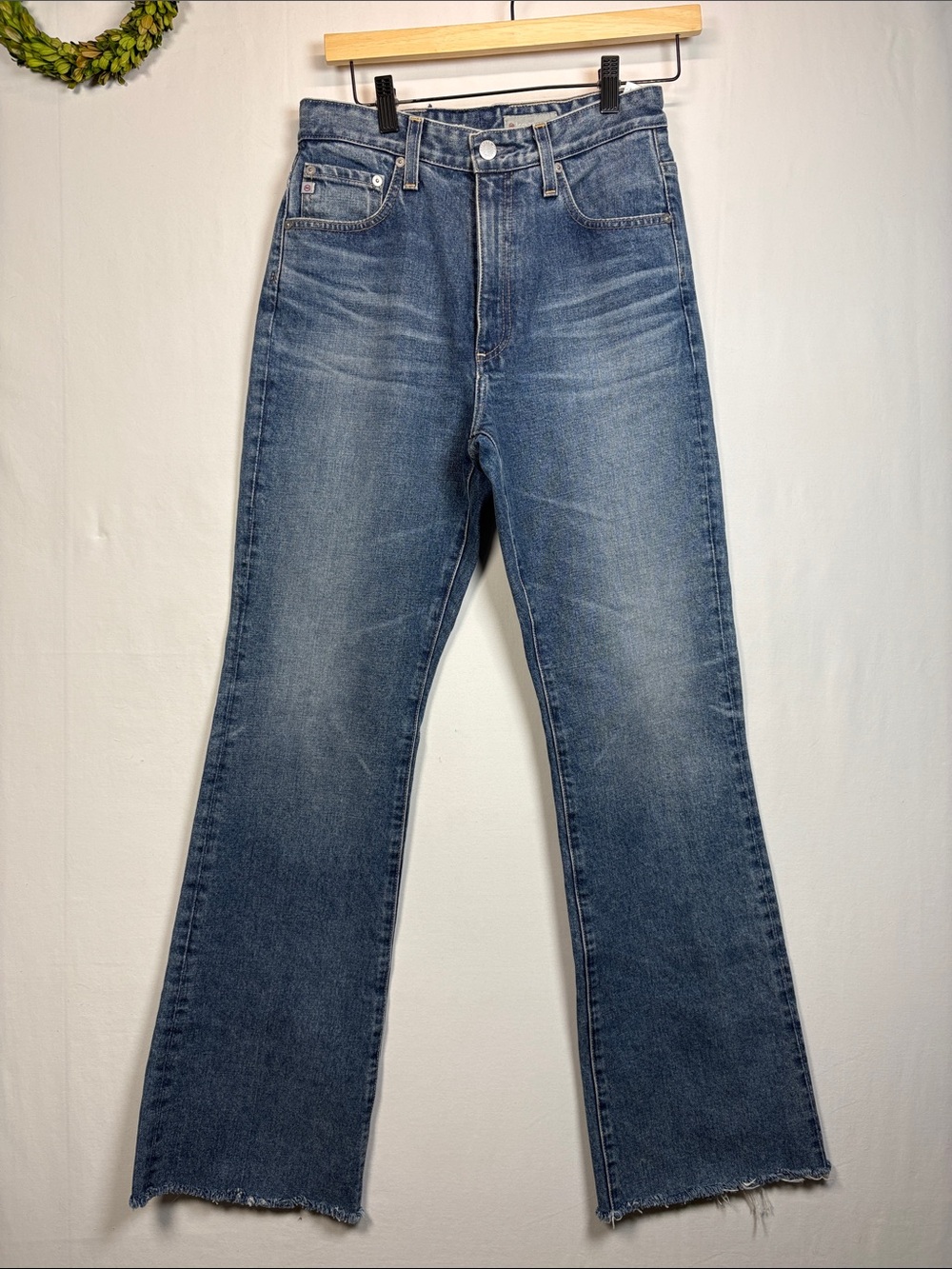 AG Adriano Goldschmied Contour 360 Alexxis Bootcut High Rise Raw Hem Jeans 29R